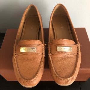 Coach Fredrica pebble leather loafers